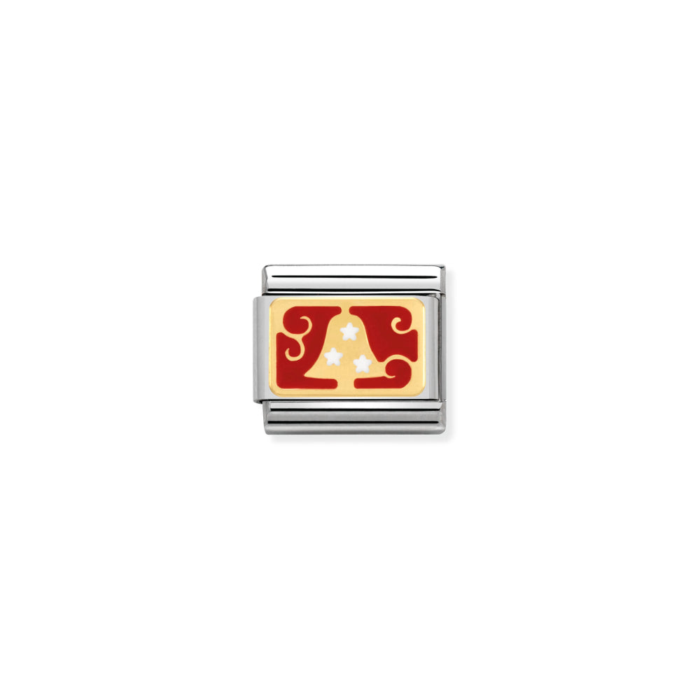 Nomination Red Enamel Bell Charm
