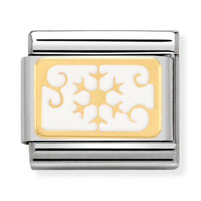 Nomination Gold Enamel Snowflake Charm