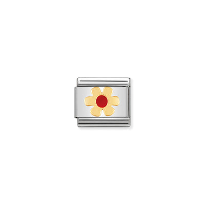Nomination Gold & Red Flower