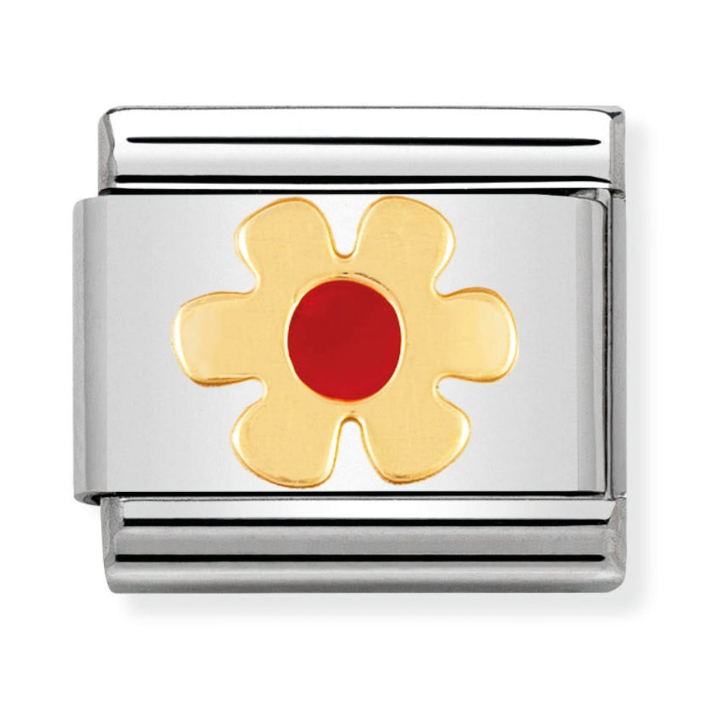 Nomination Gold & Red Flower