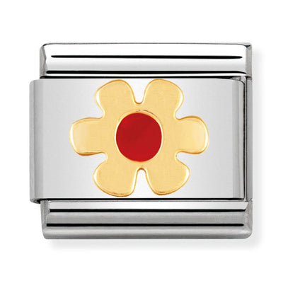 Nomination Gold & Red Flower