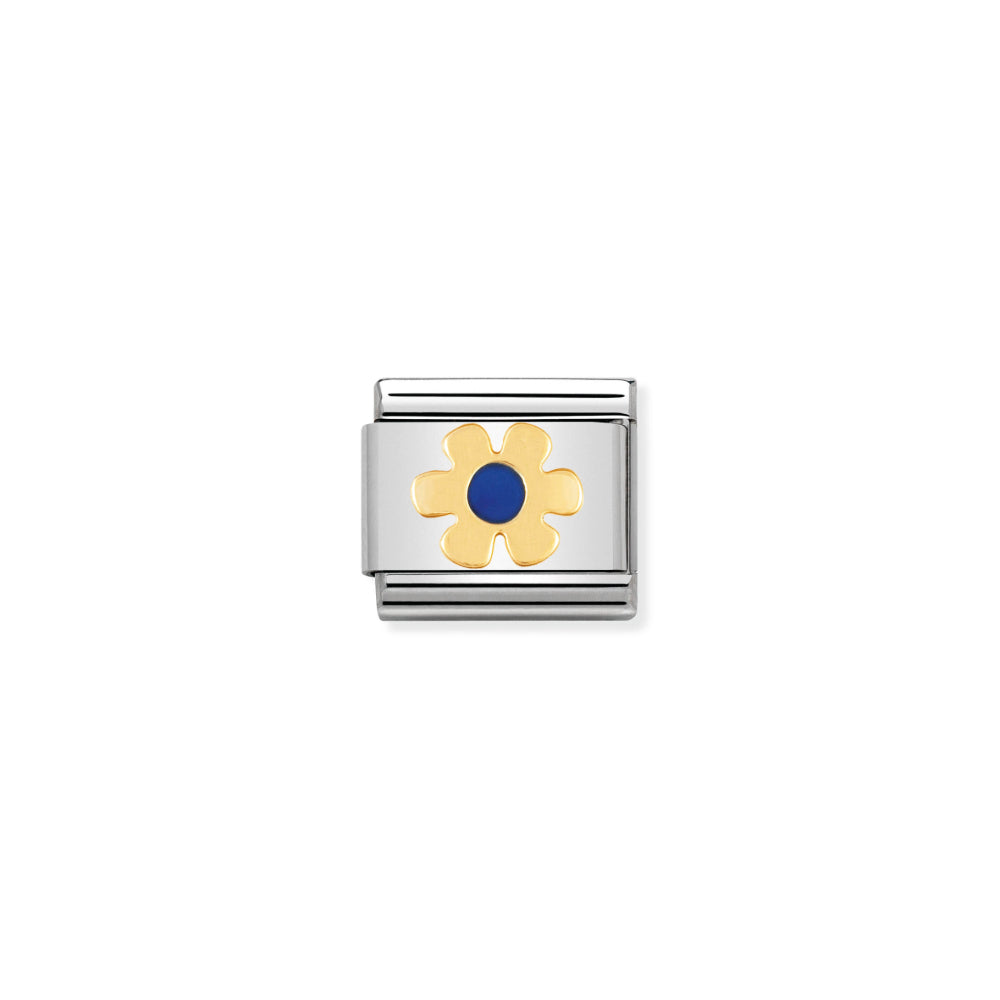 Nomination Gold & Blue Flower