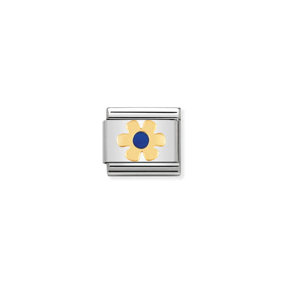 Nomination Gold & Blue Flower