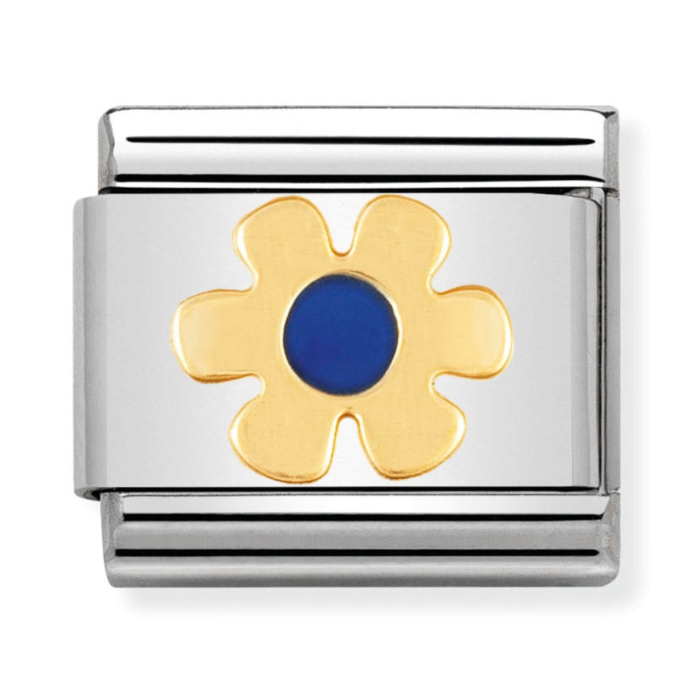 Nomination Gold & Blue Flower