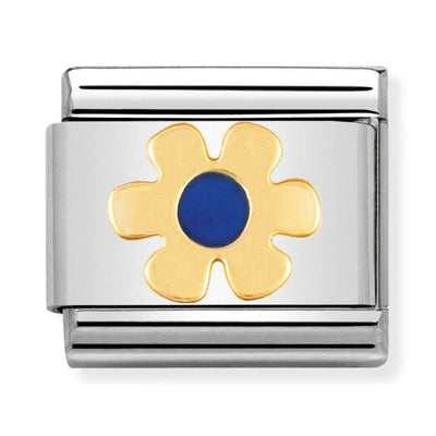 Nomination Gold & Blue Flower