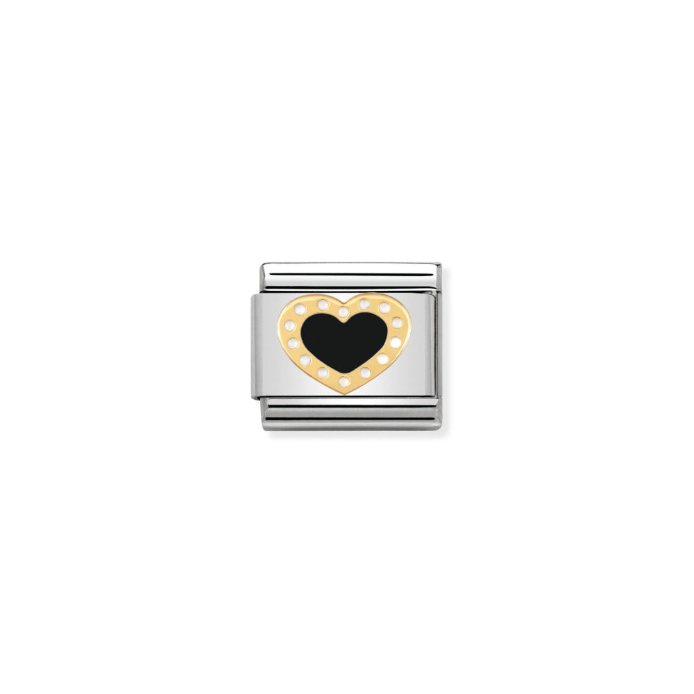 Nomination Black & Gold Heart