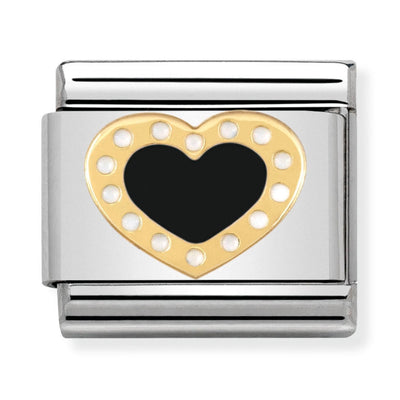 Nomination Black & Gold Heart