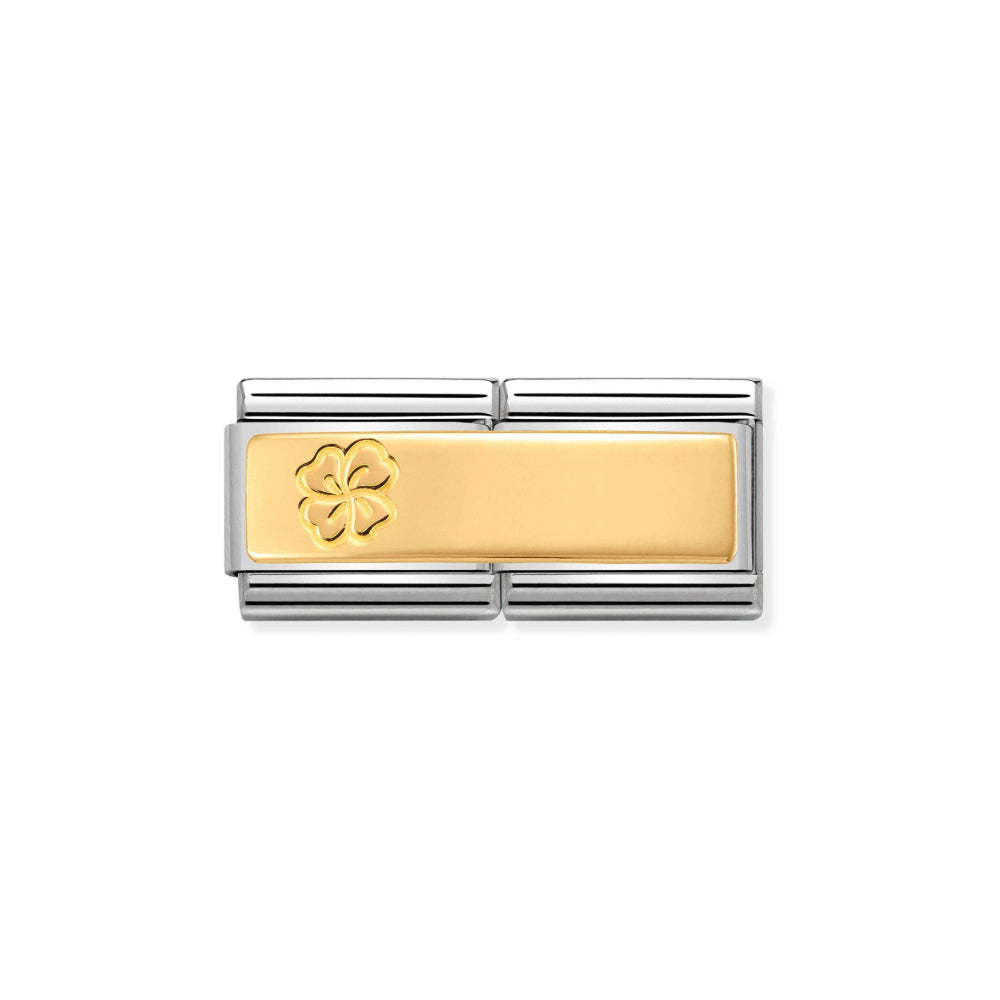 Nomination Double Link Gold Clover