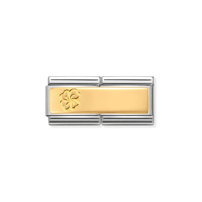 Nomination Double Link Gold Clover