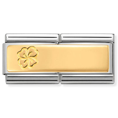 Nomination Double Link Gold Clover