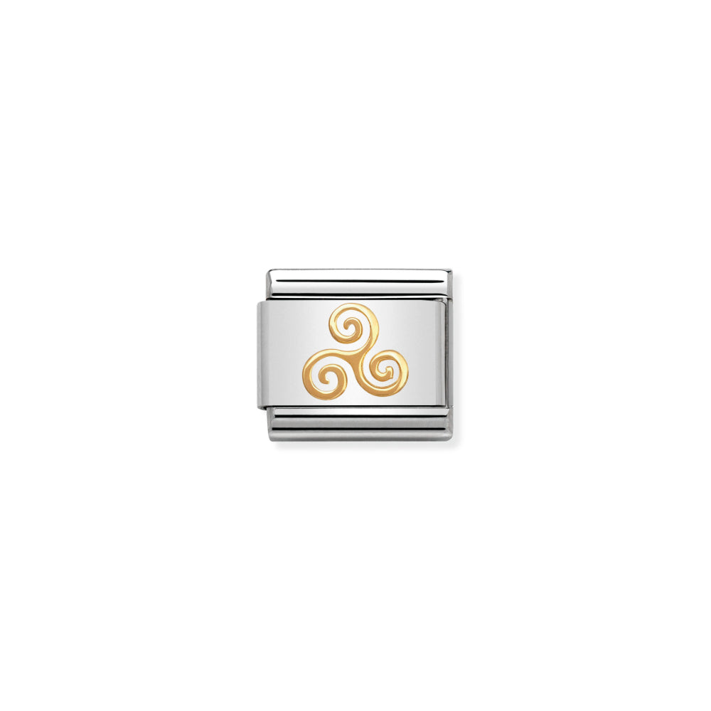 Nomination Gold Triskell Charm