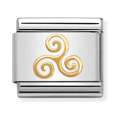 Nomination Gold Triskell Charm