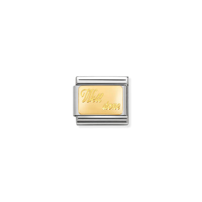 Nomination Gold Well Done Charm