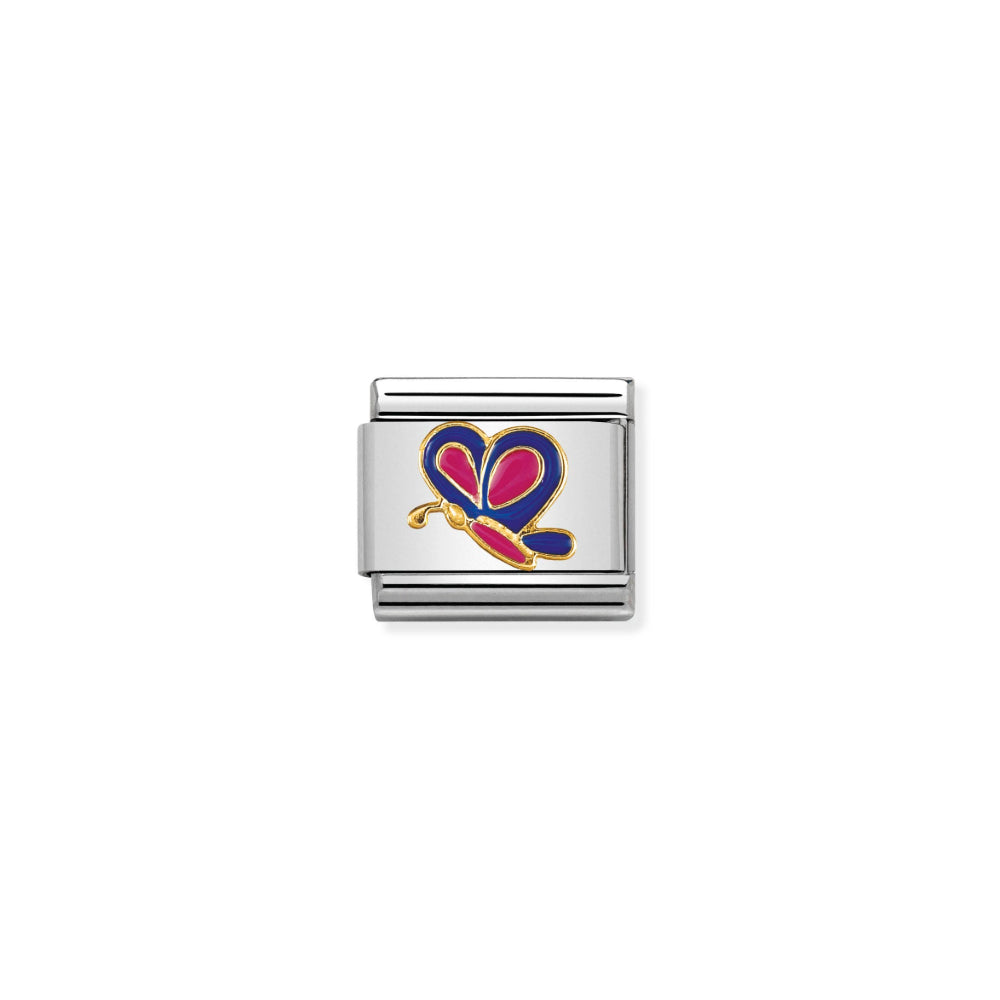 Nomination Blue & Pink Butterfly Charm