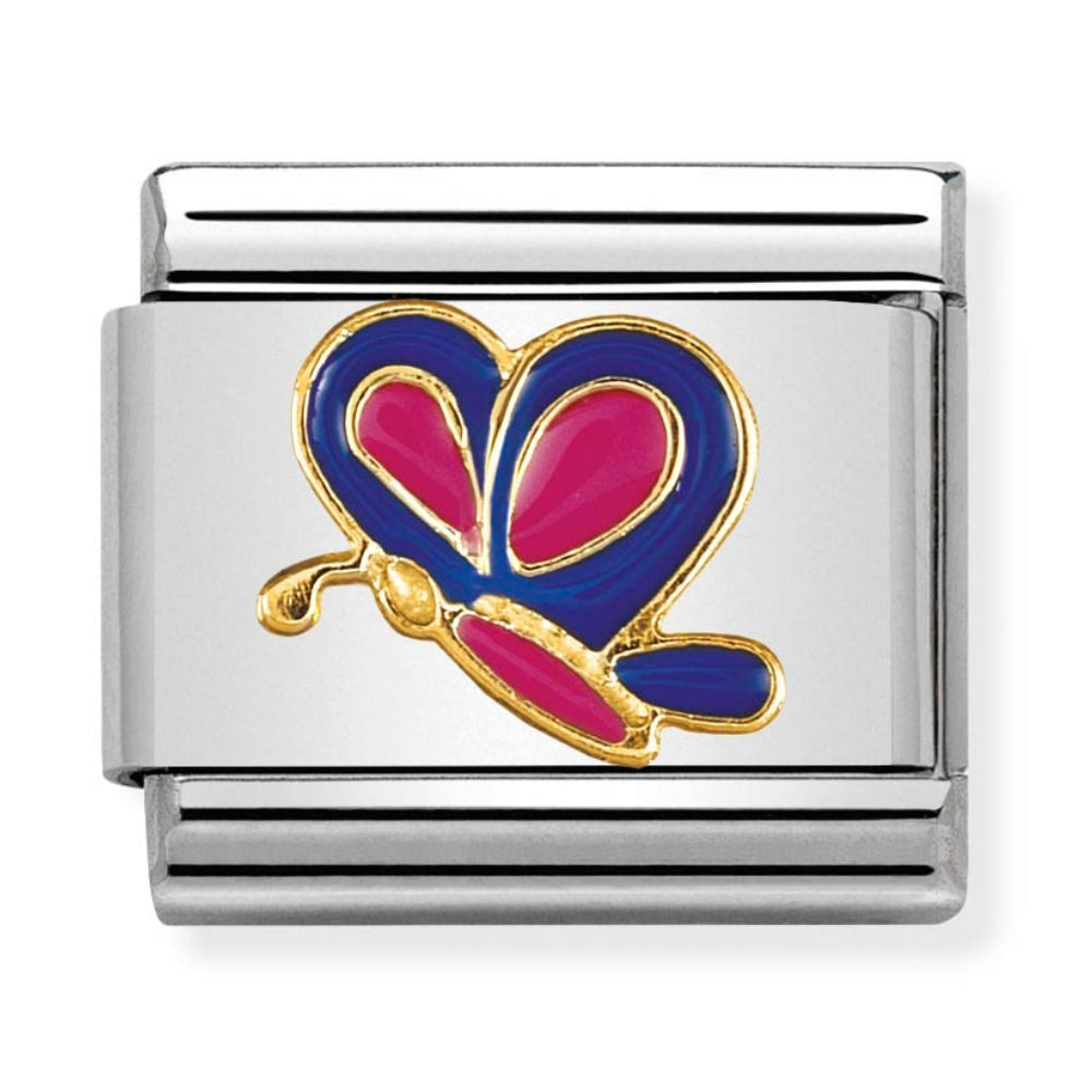 Nomination Blue & Pink Butterfly Charm