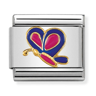 Nomination Blue & Pink Butterfly Charm