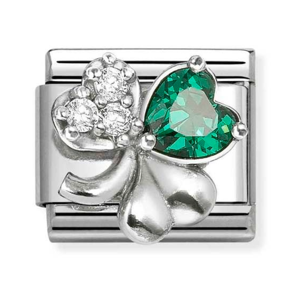 Nomination Green Clover CZ Charm