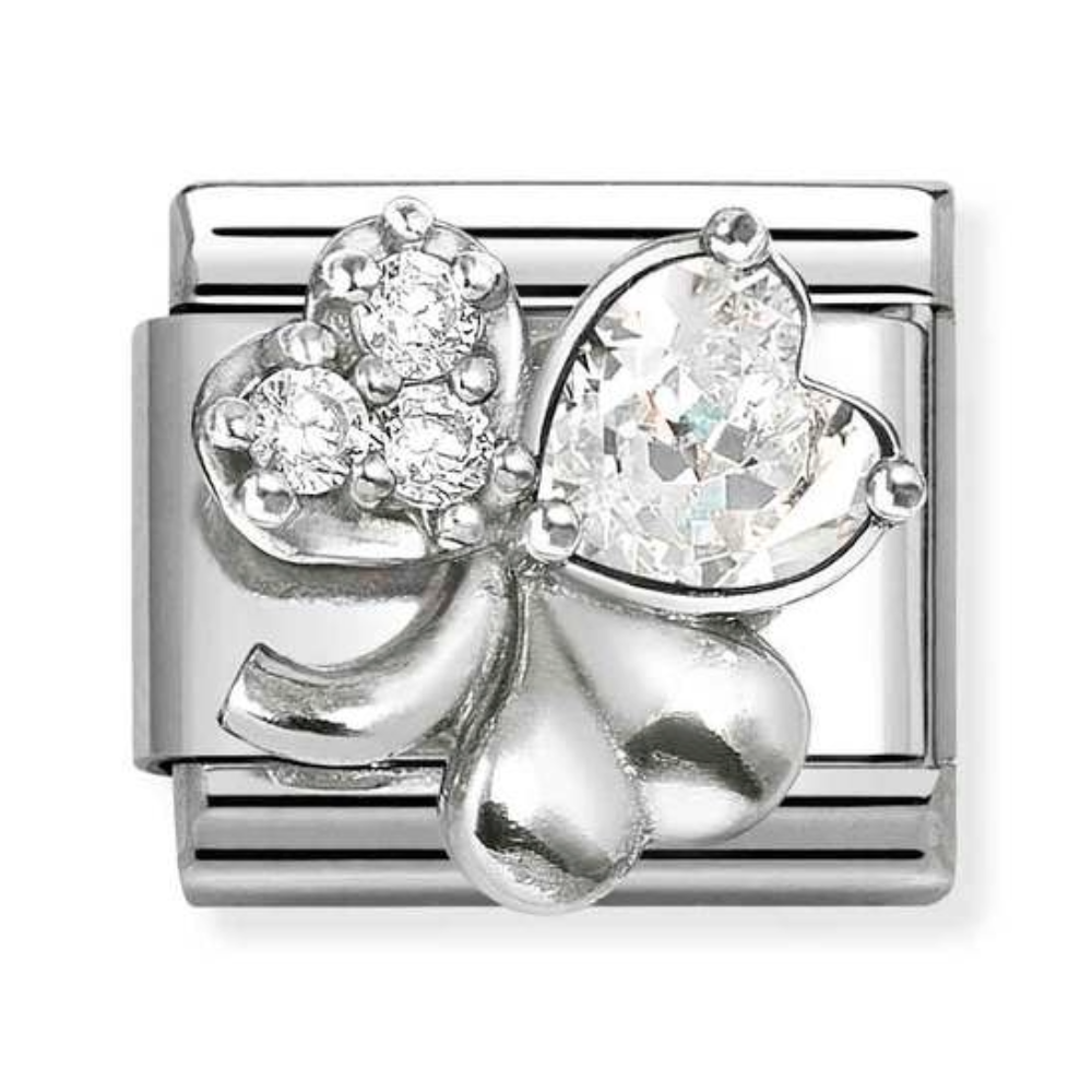 Nomination silver clover CZ Charm