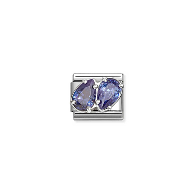 Nomination Dark Blue Double Stone Charm