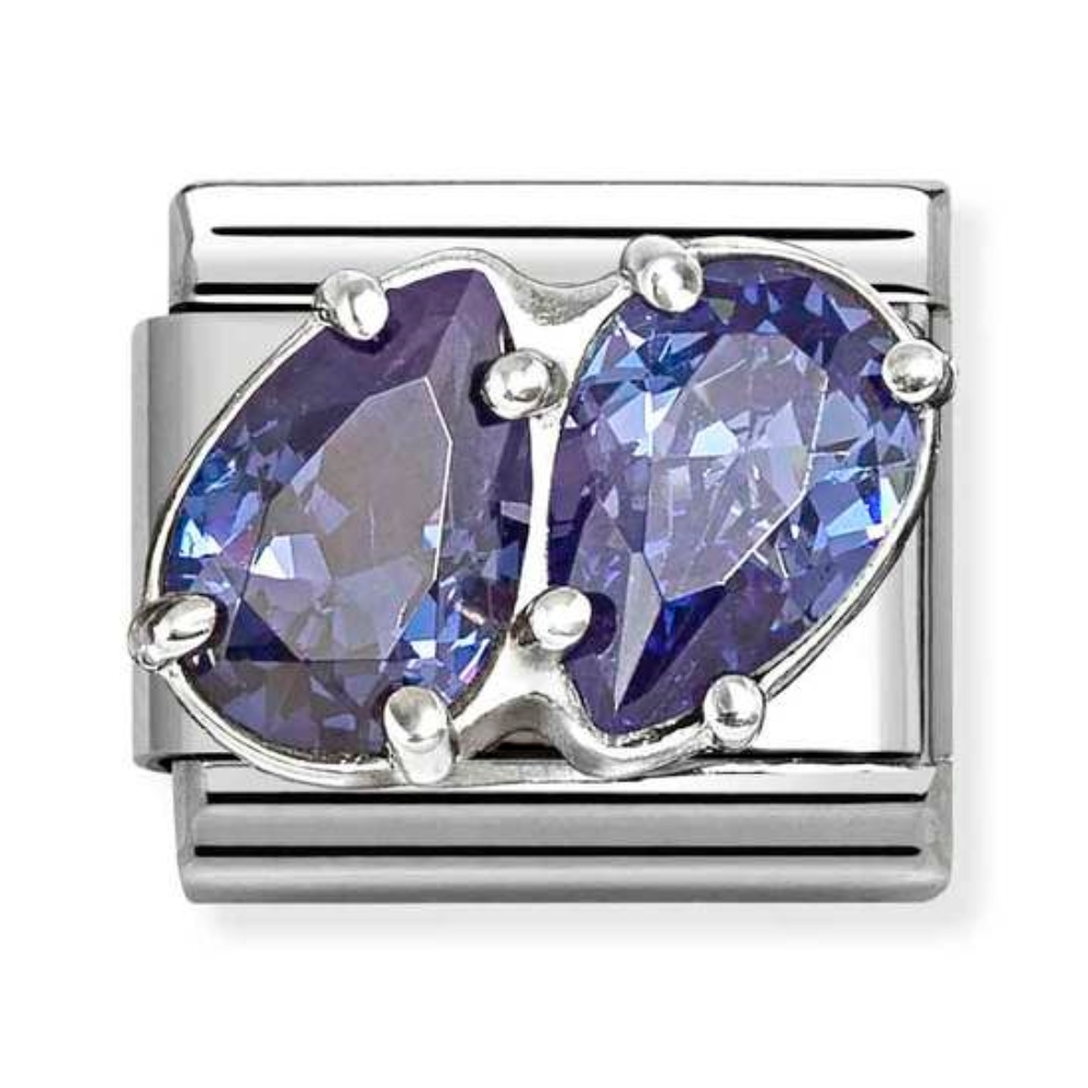 Nomination Dark Blue Double Stone Charm