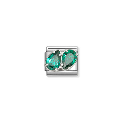 Nomination Green Double Stone Charm