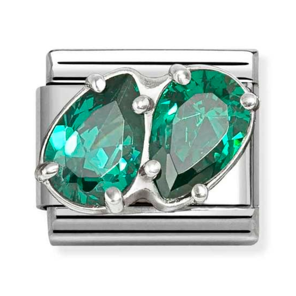 Nomination Green Double Stone Charm