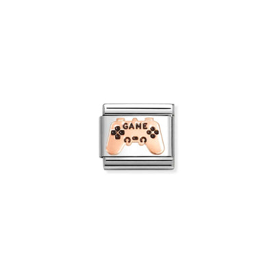 Classic Rose Gold Game Controller Charm
