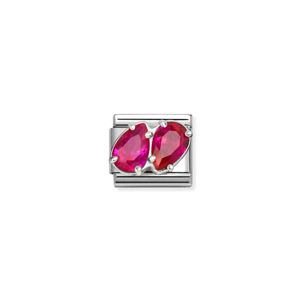 Nomination Pink Double Stone Charm