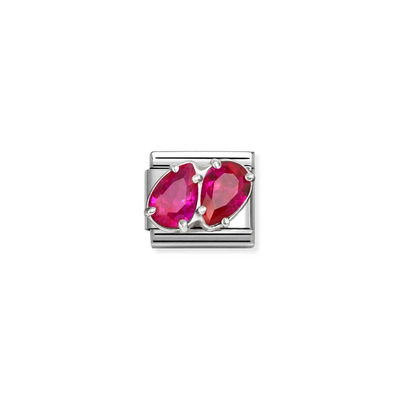 Nomination Pink Double Stone Charm