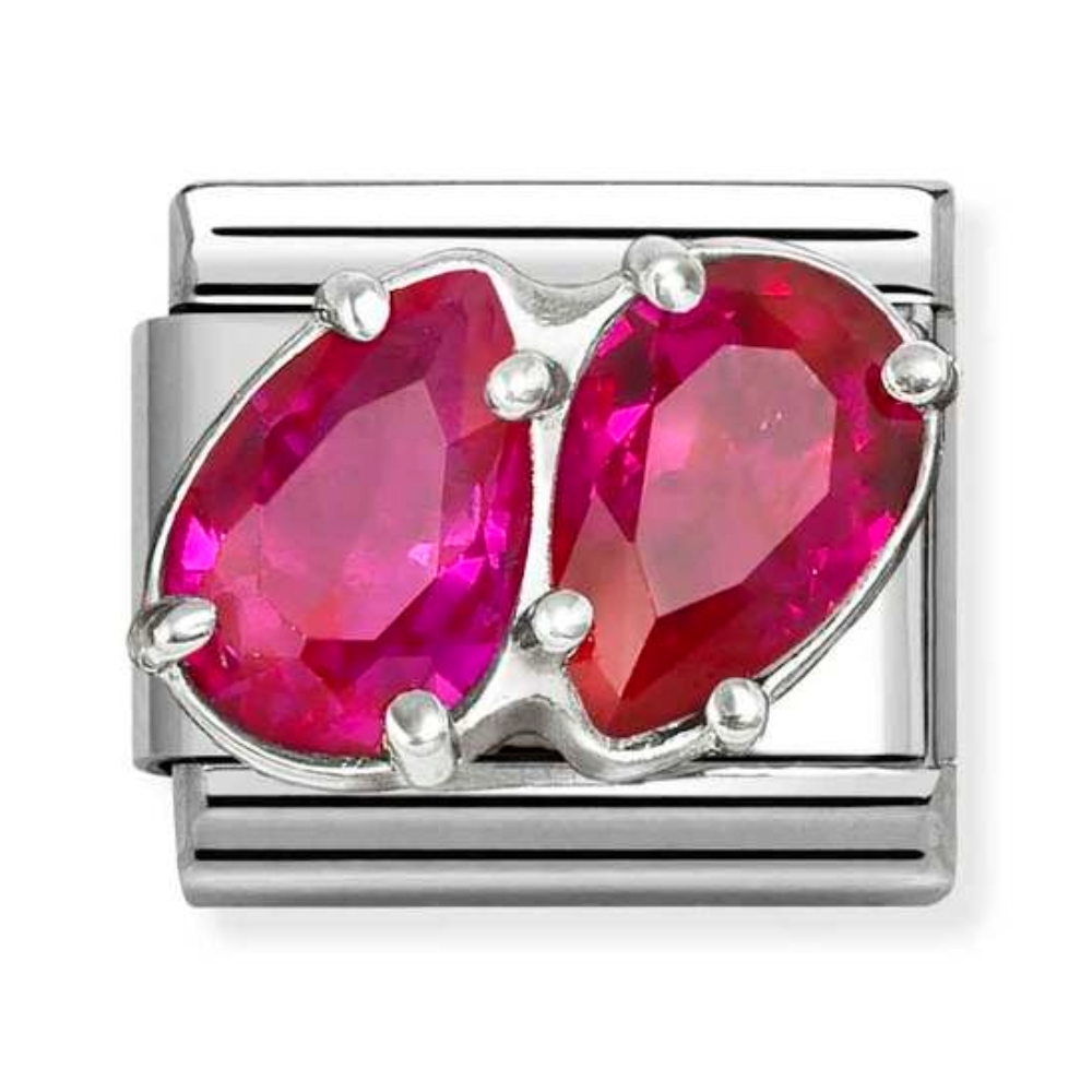 Nomination Pink Double Stone Charm