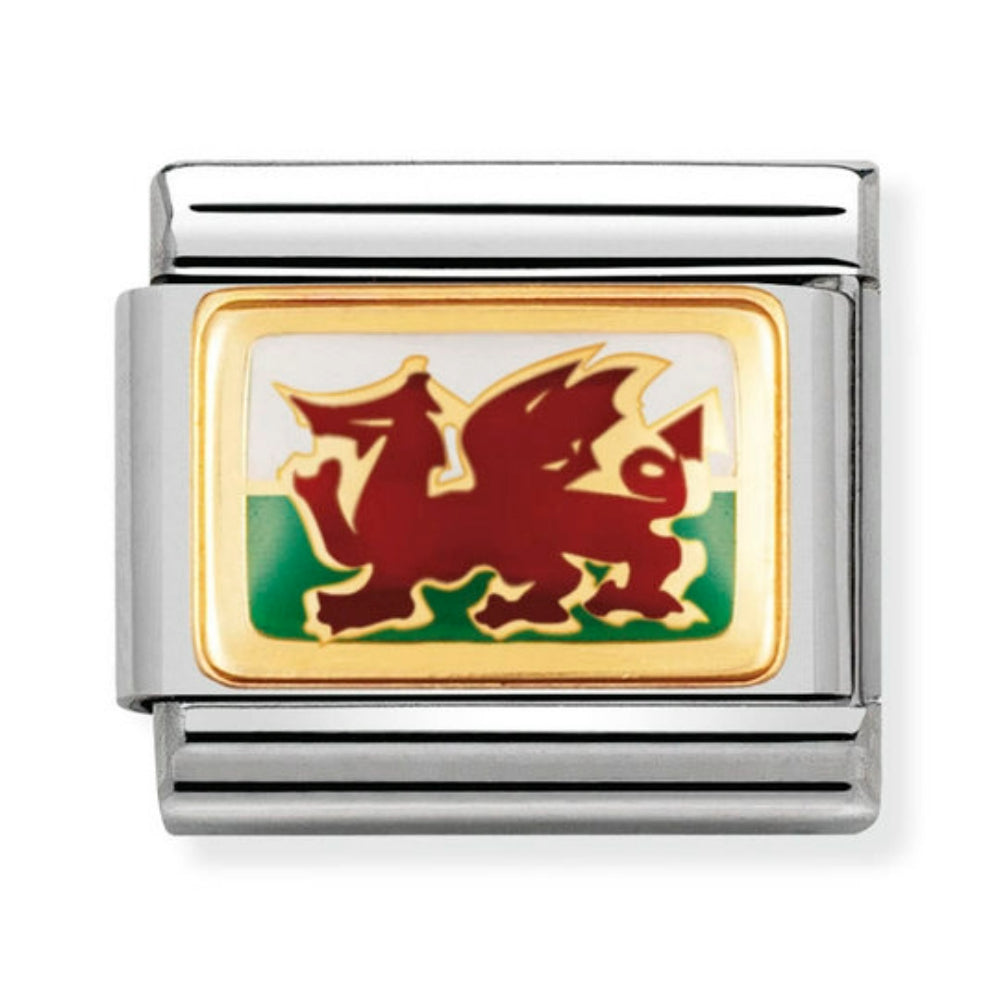 Classic Gold Enamel Welsh Flag