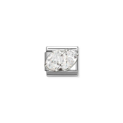 Nomination Double CZ Stone Charm
