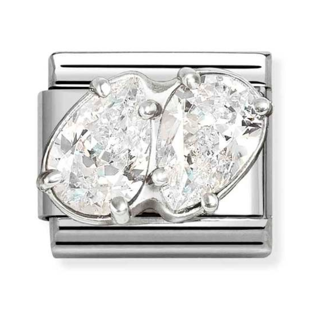 Nomination Double CZ Stone Charm