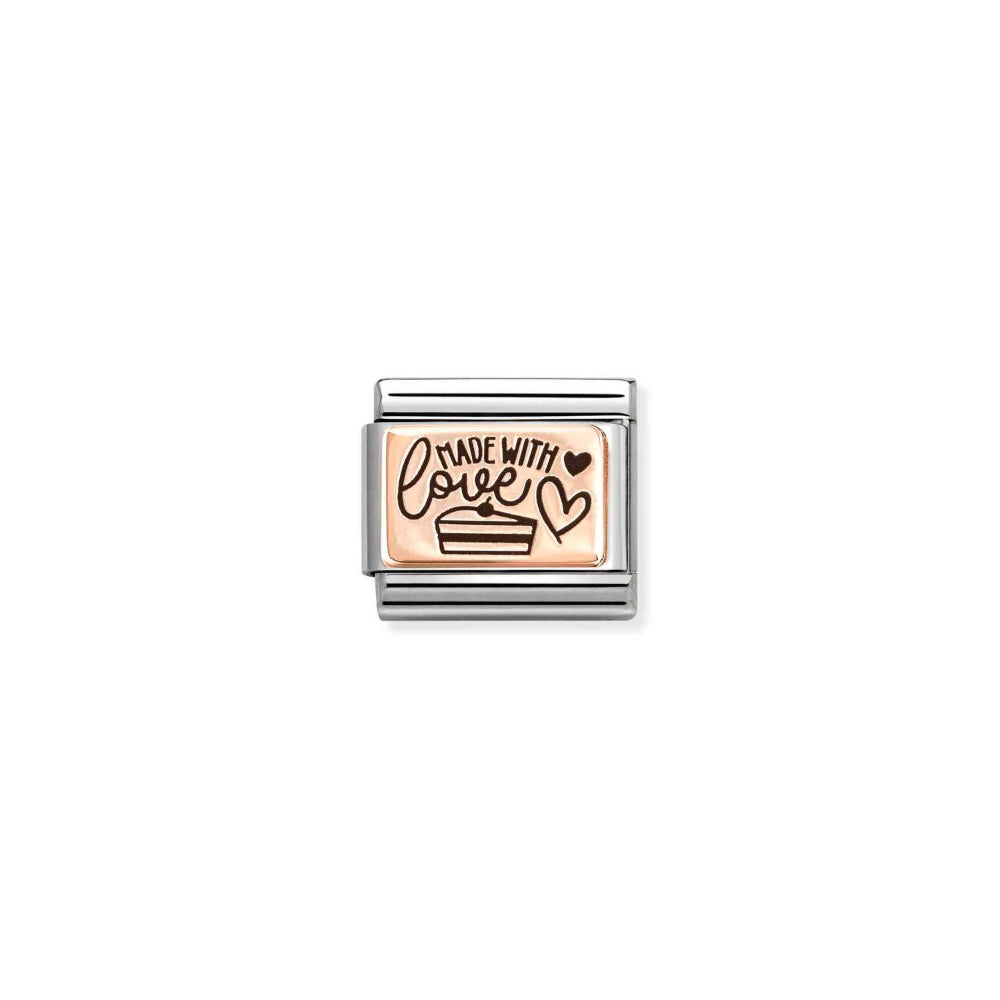 Classic Rose Gold Made With Love Charm