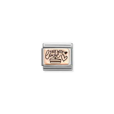 Classic Rose Gold Made With Love Charm