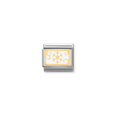 Nomination Gold Enamel Snowflake Charm