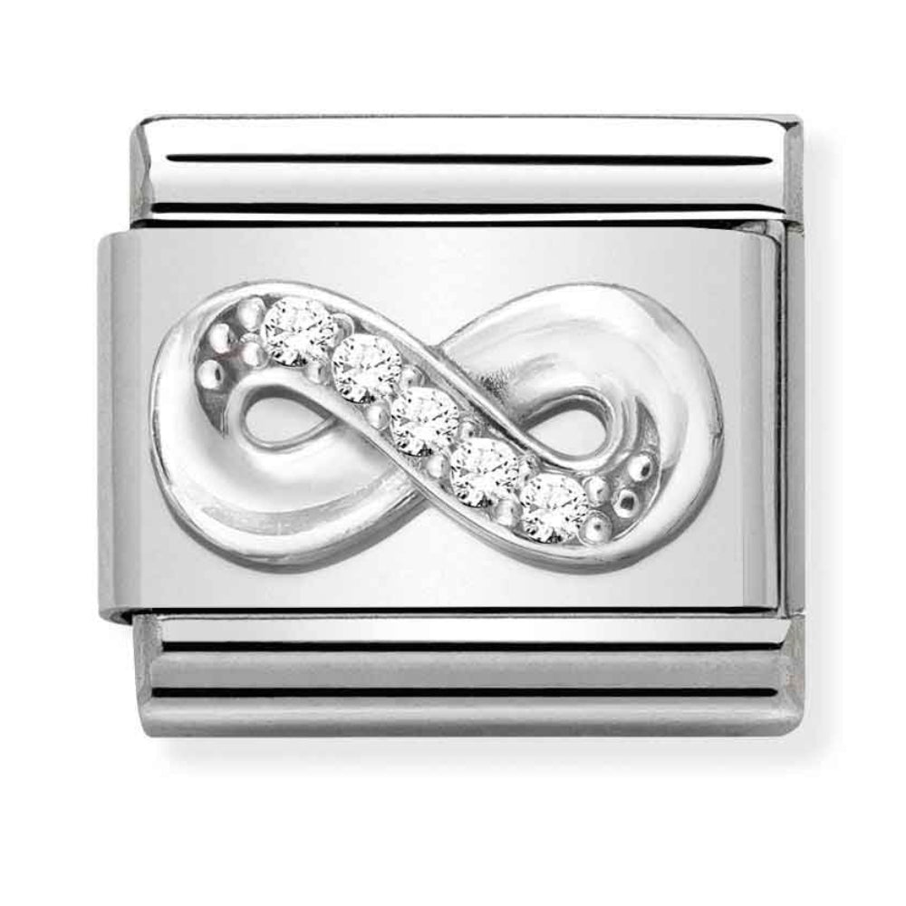 Silvershine CZ Infinity Charm