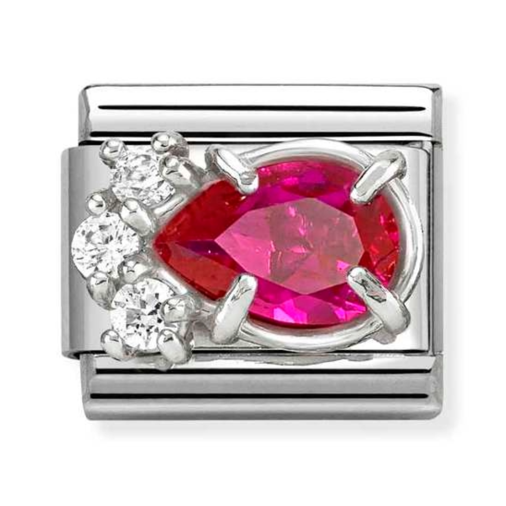 Nomination Dark Pink Stone CZ Charm