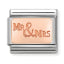 Nomination 9ct Rose Plate Mr & Mrs Charm