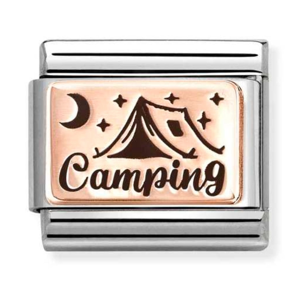Classic Rose Gold Camping Charm