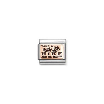 Classic Rose Gold Take A Hike Charm