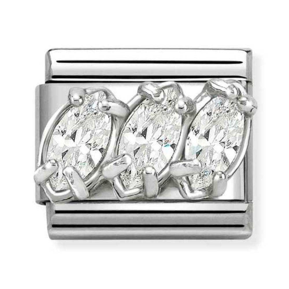 Nomination Triple Stone CZ Charm