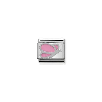 Silvershine Pink Butterfly Charm