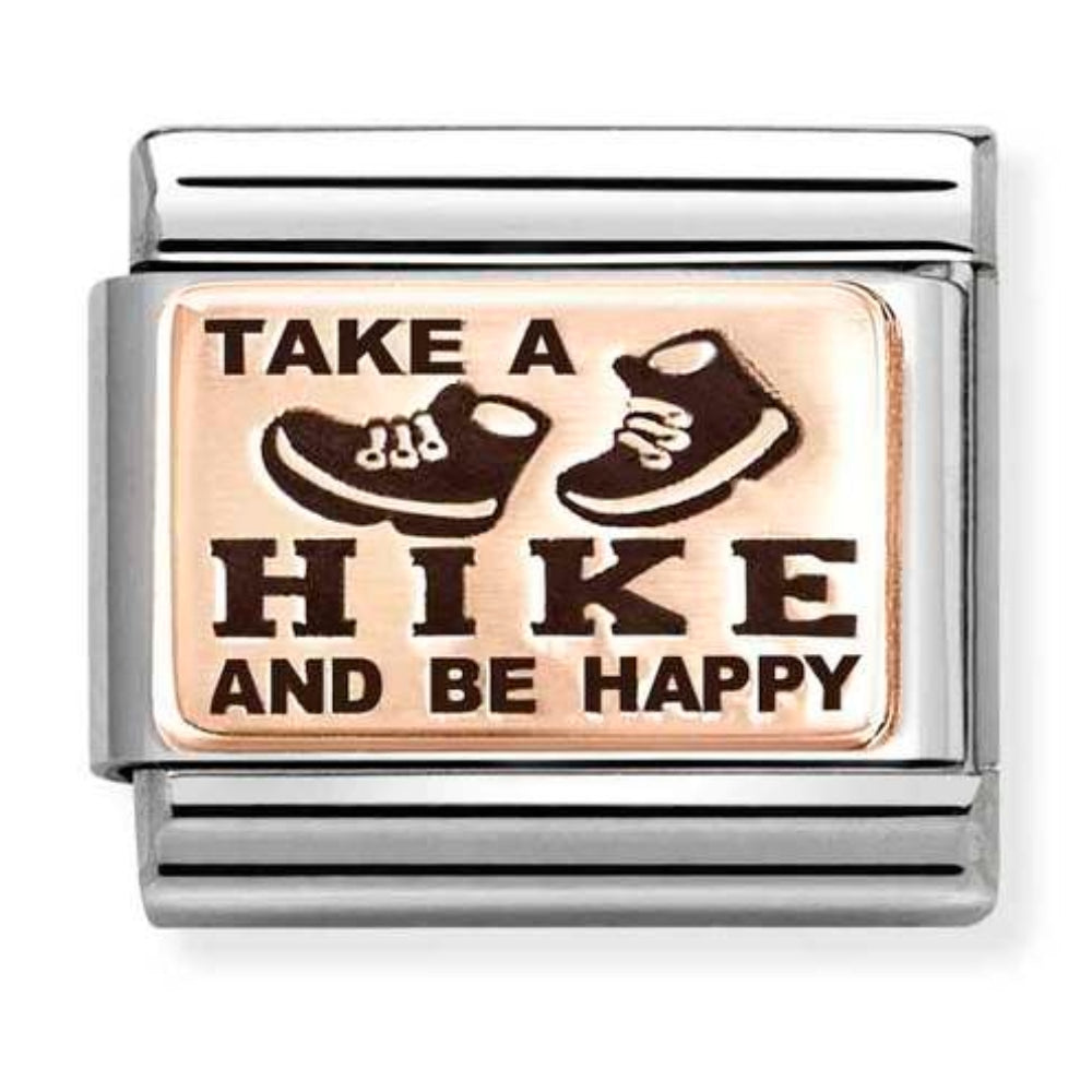 Classic Rose Gold Take A Hike Charm