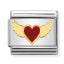 Nomination Gold Red Heart Wings