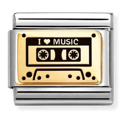 Composable I Love Music Cassette Charm