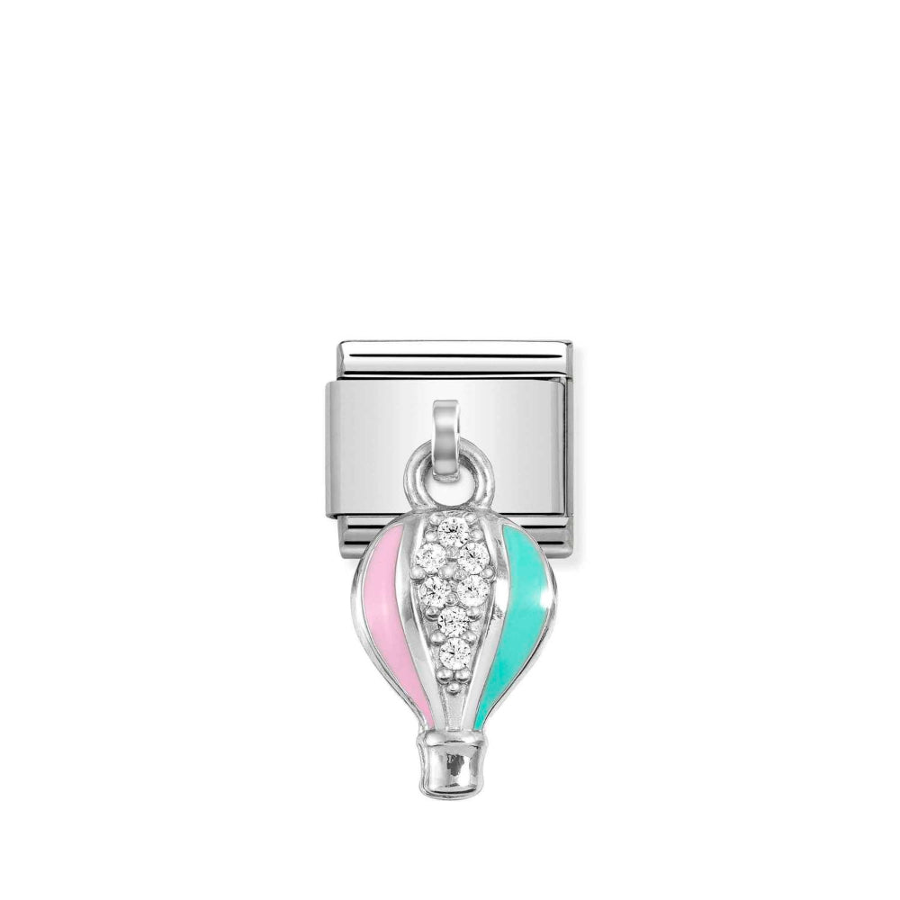 Silvershine Drop CZ Hot Air Balloon Charm