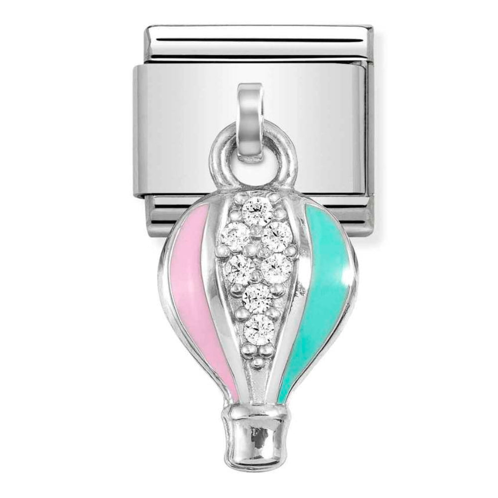 Silvershine Drop CZ Hot Air Balloon Charm