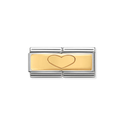 Nomination Double Link Heart Charm