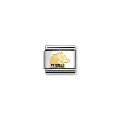 Nomination Gold Friends Horse Charm